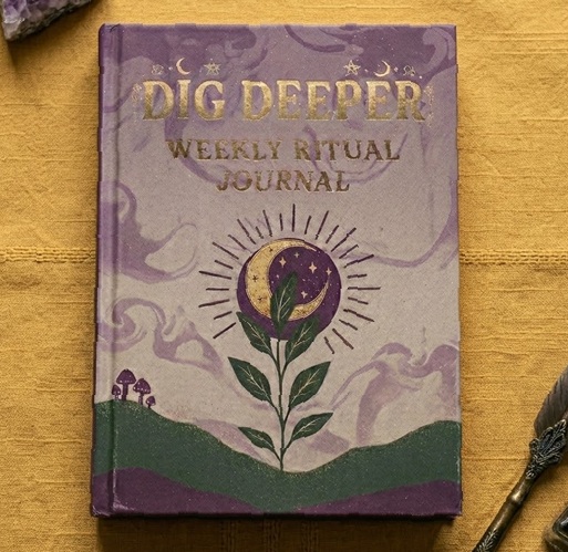 PAPERBACK Dig Deeper Weekly Ritual Journal- A Year of Shadow Work, Somatic Practices, and Emotional Repair