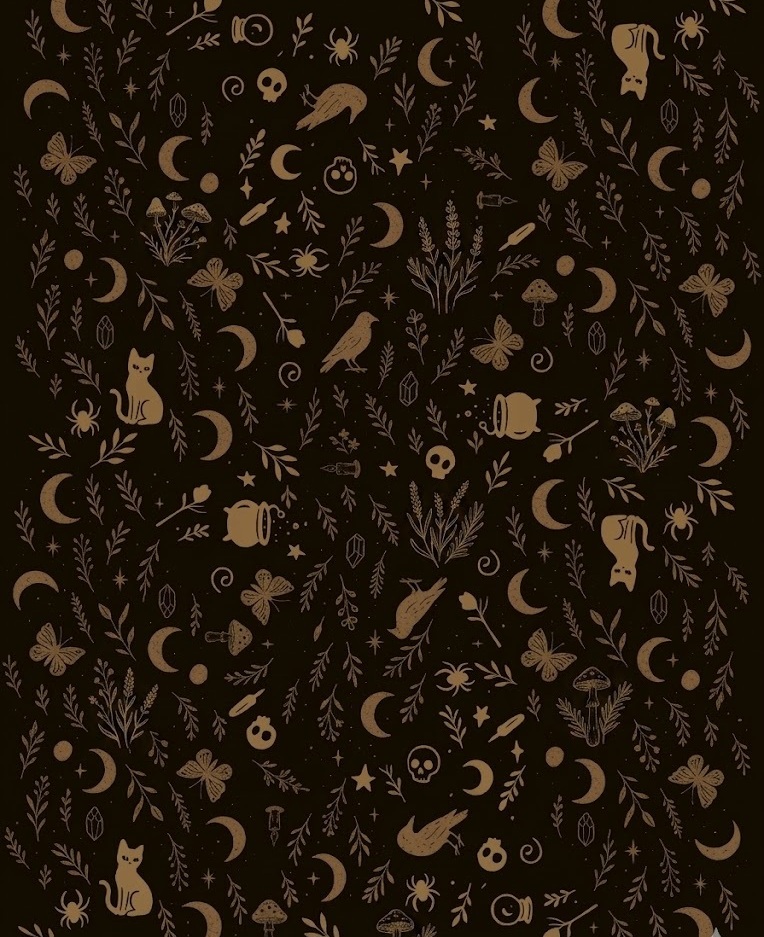 BLACK Cottagegoth Wrapping paper- 6 sheets